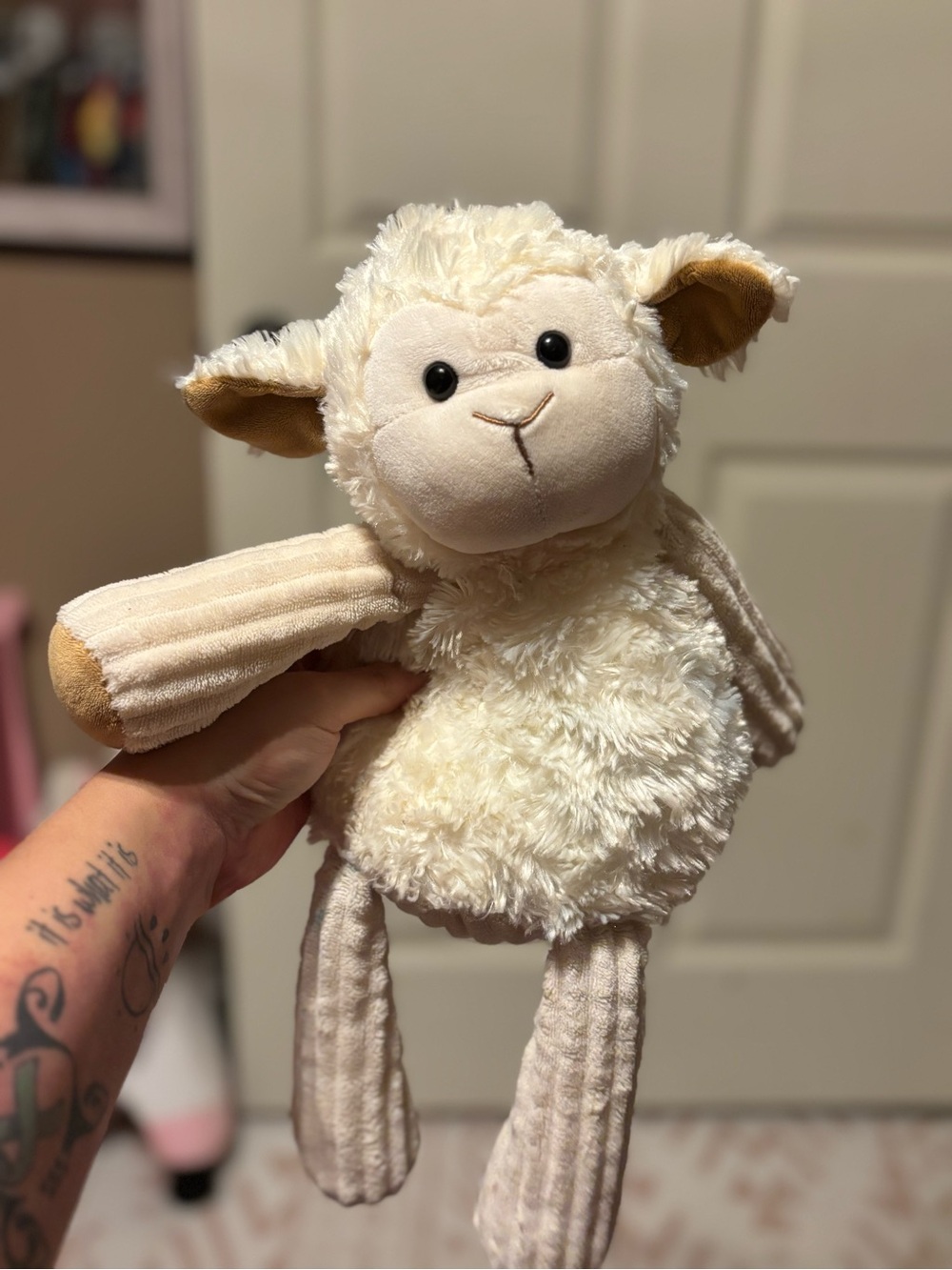 Scentsy Plush Lamb Stuffed Animal - Cream and Tan